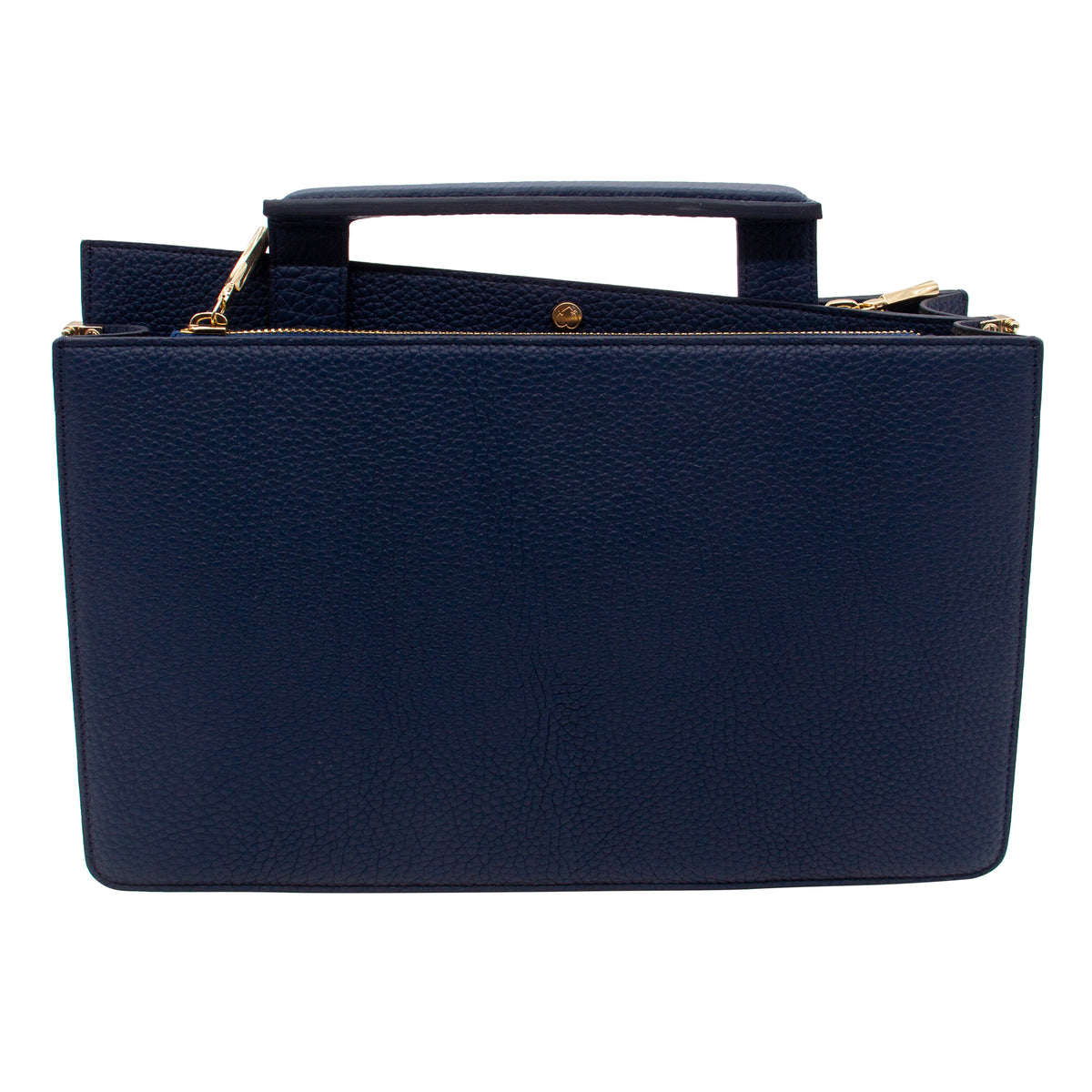 Navy Blue Dover Top Handle Bag – Elegant Leather Handbag – Emily Jones