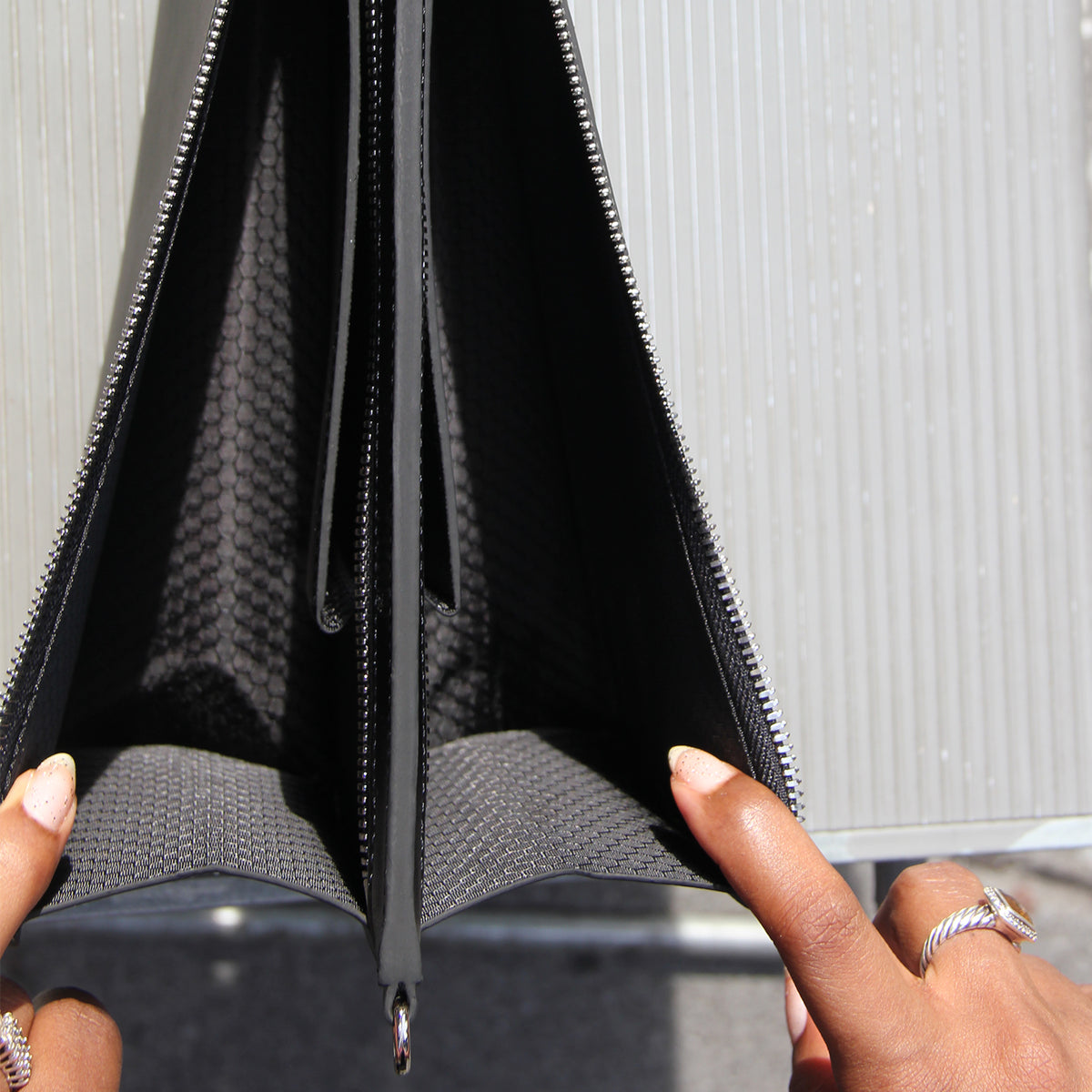 Black Amsterdam Triangle Crossbody Bag
