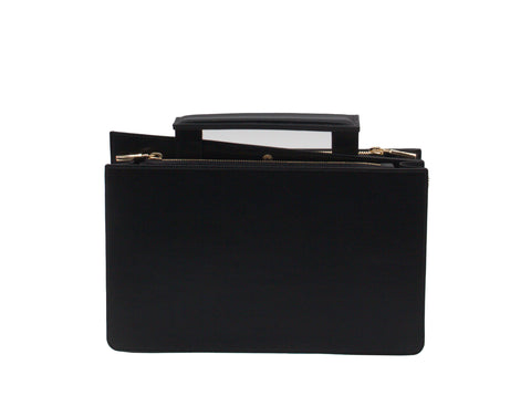 Black Dover Top Handle Bag – Sleek Recycled Leather Handbag
