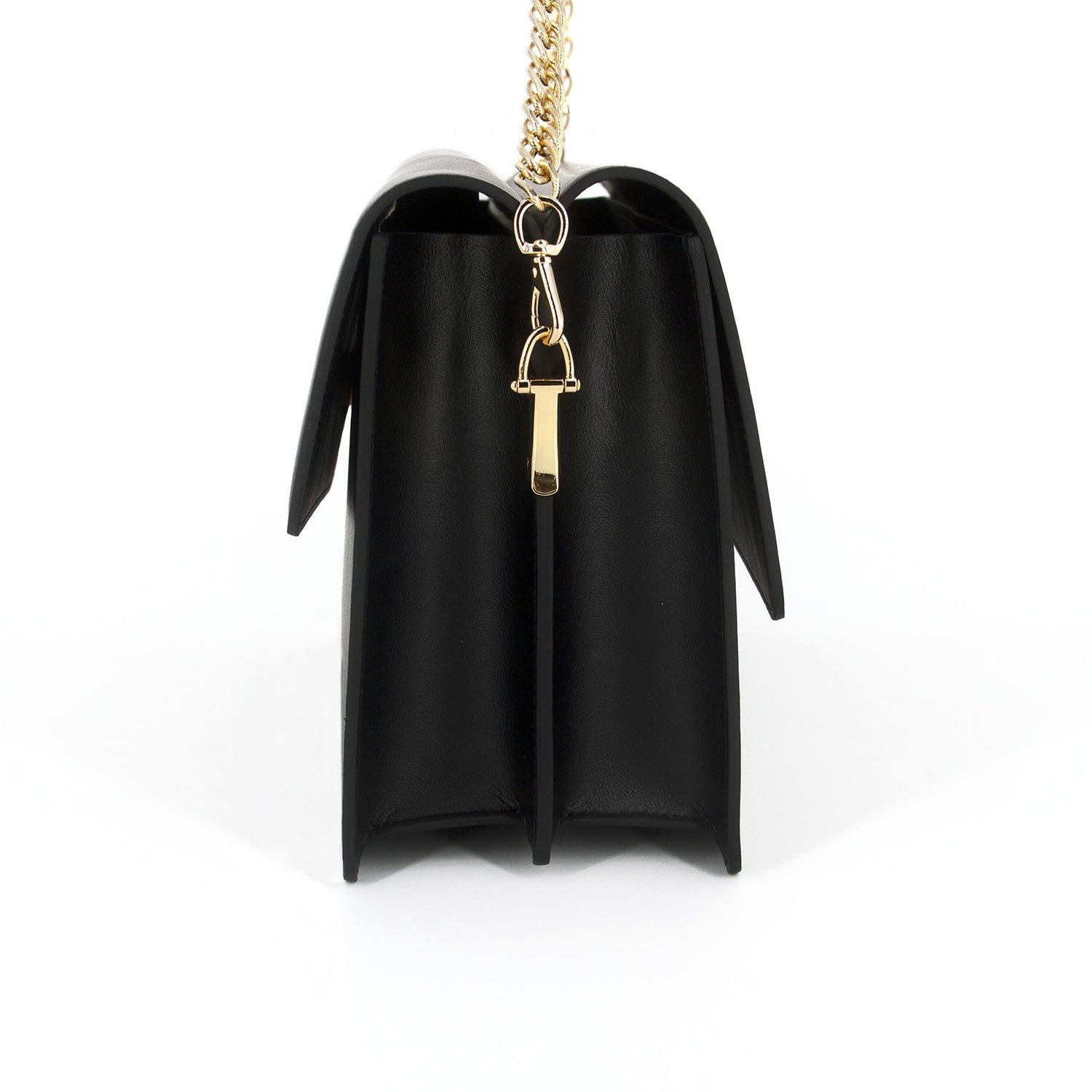 Pearl Black Soft Double Flap Crossbody Bag