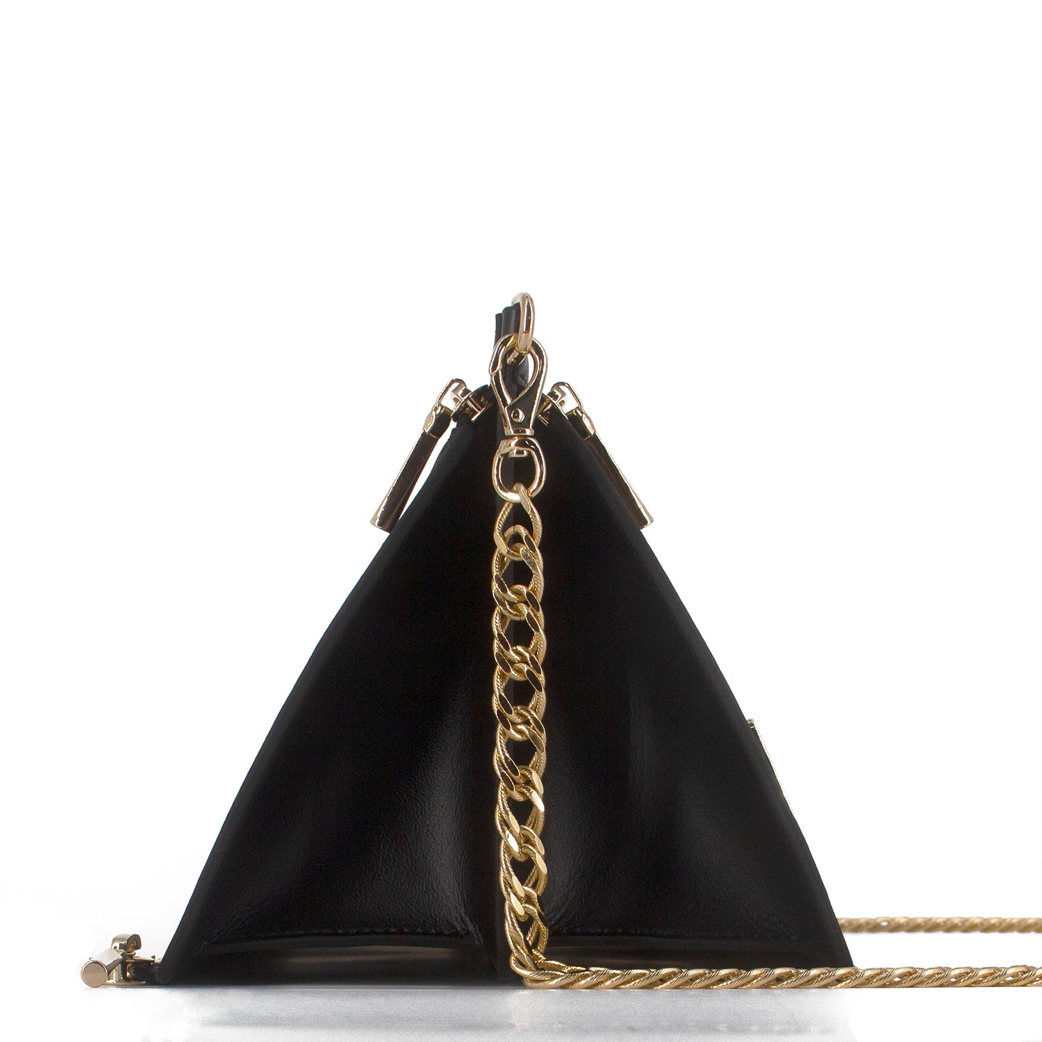 Black Amsterdam Triangle Crossbody Bag